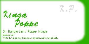 kinga poppe business card